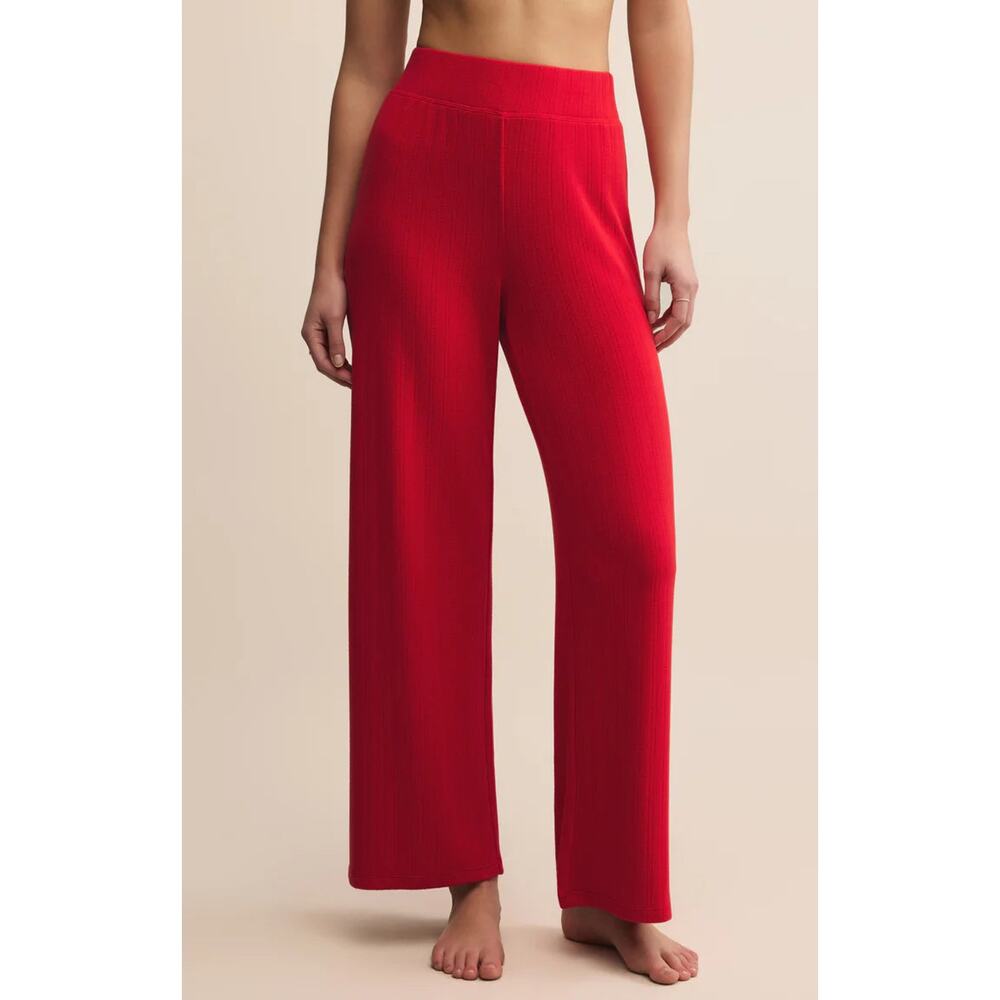 Z Supply Luxe Pointelle Pant - Festive Red NWT SIZE XS S L